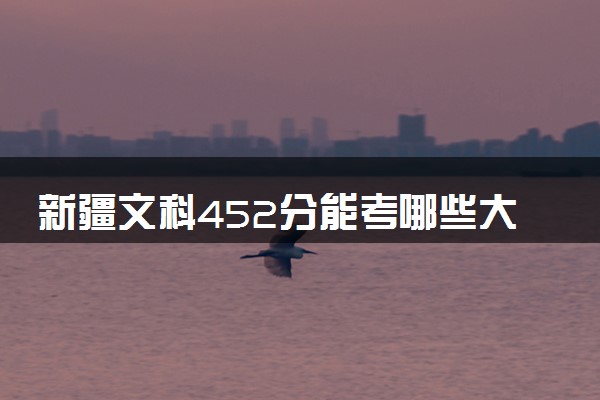 新疆文科452分能考哪些大学 2025考生稳上的大学名单