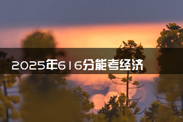 2025年616分能考经济学类专业吗 616分经济学类专业大学推荐