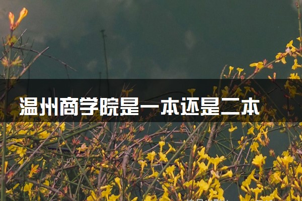 温州商学院是一本还是二本 算好大学吗